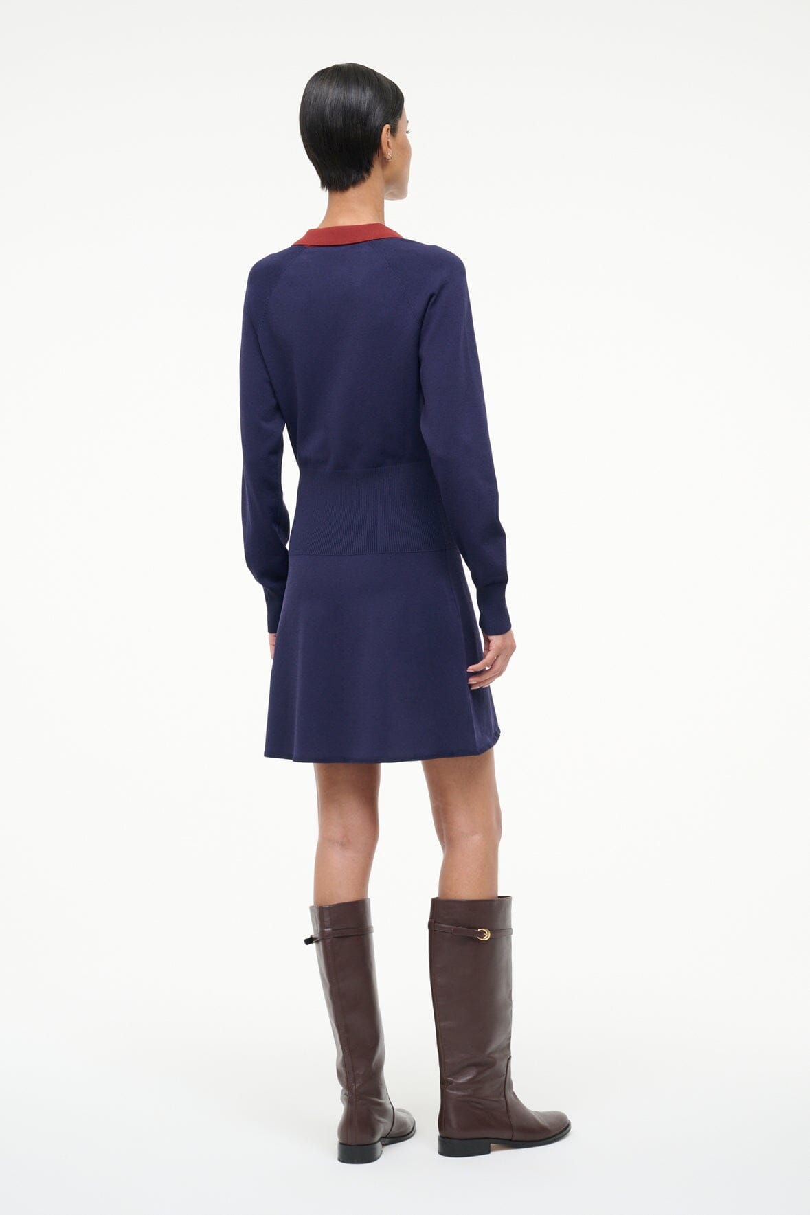 STAUD Sale Gene Dress Navy Sangria
