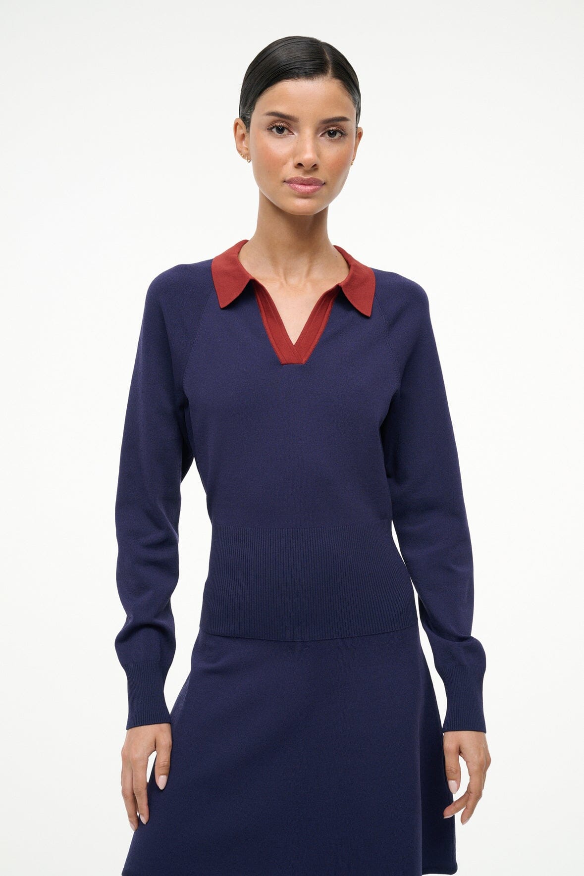 STAUD Sale Gene Dress Navy Sangria