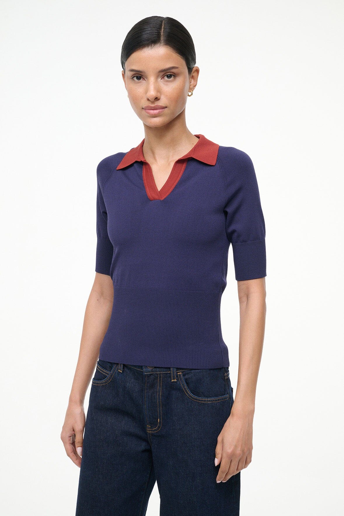 STAUD Sale Gene Top Navy Sangria