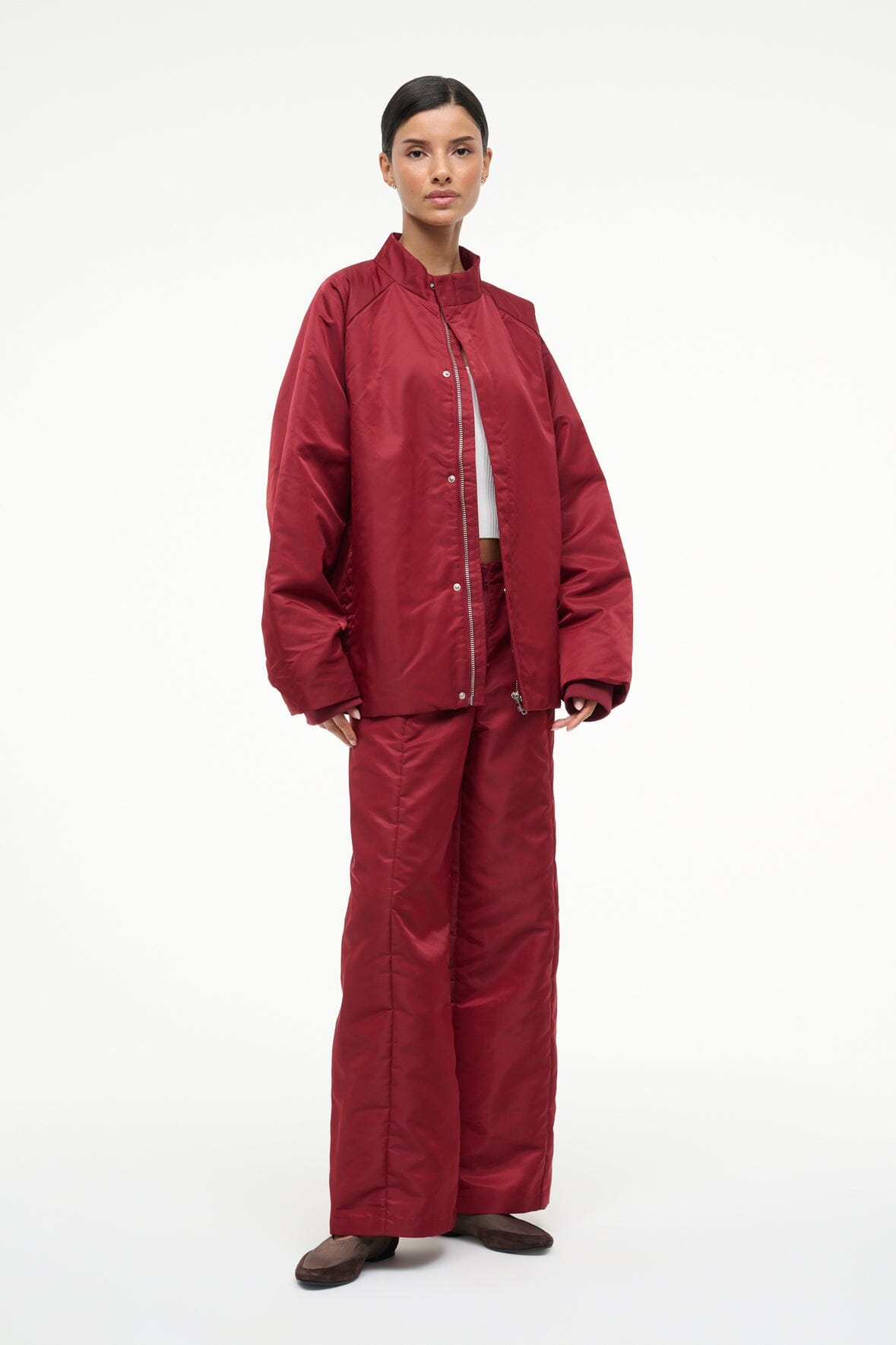 STAUD Sale Cal Jacket Deep Red