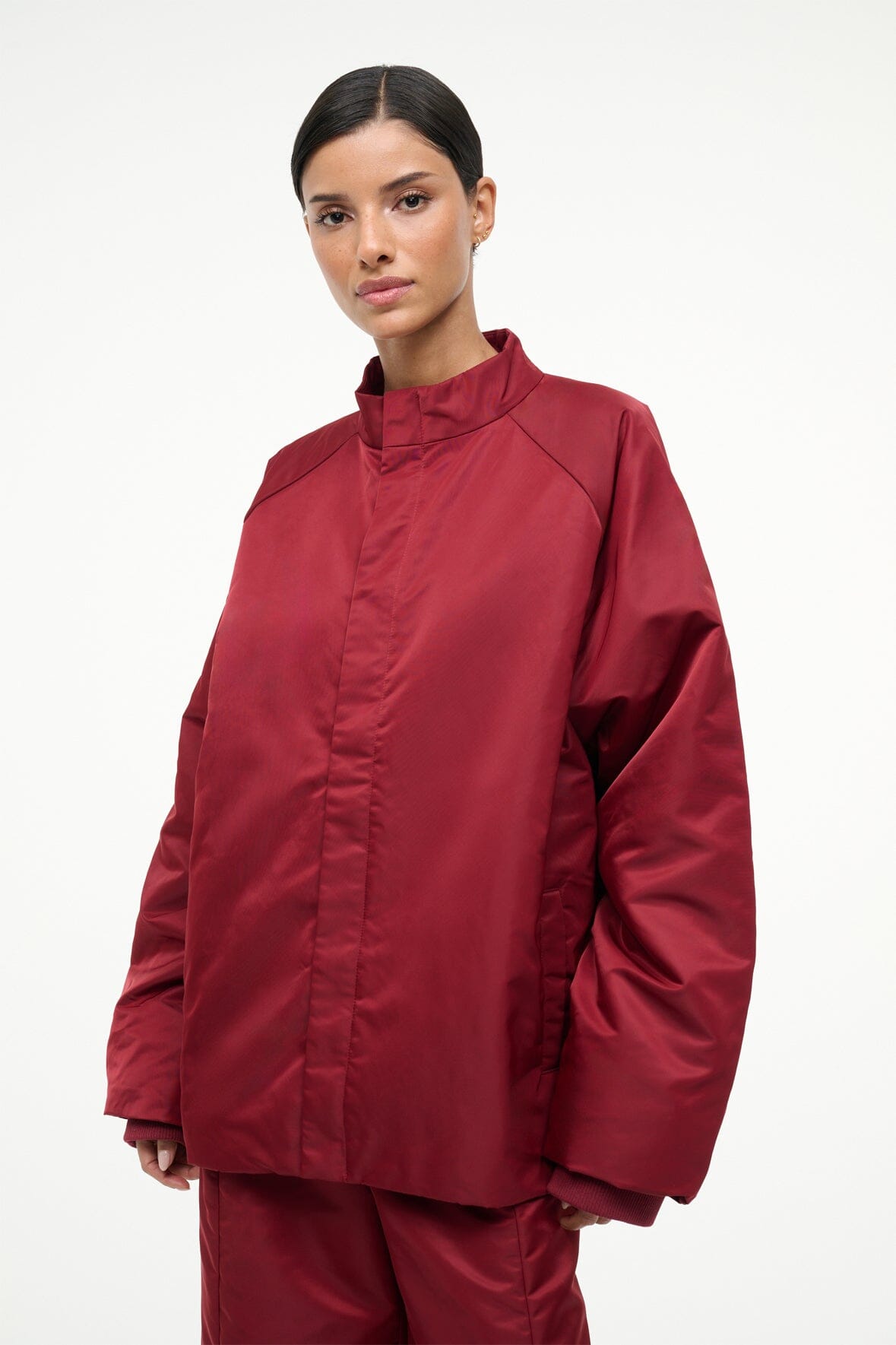 STAUD Sale Cal Jacket Deep Red