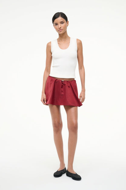 STAUD Sale Sosa Skirt Deep Red