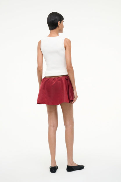 STAUD Sale Sosa Skirt Deep Red