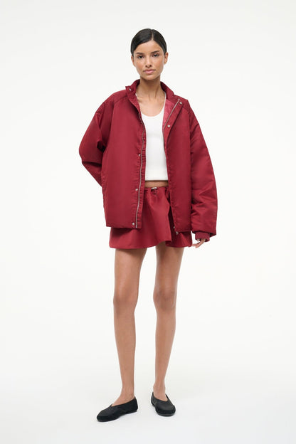 STAUD Sale Sosa Skirt Deep Red