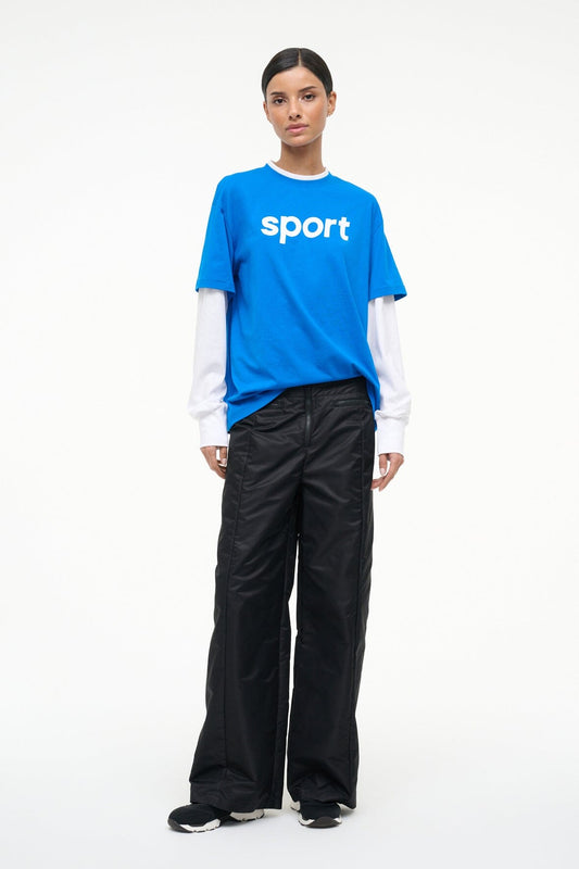 STAUD Sale Junior Long Sleeve Tee Varsity Blue White