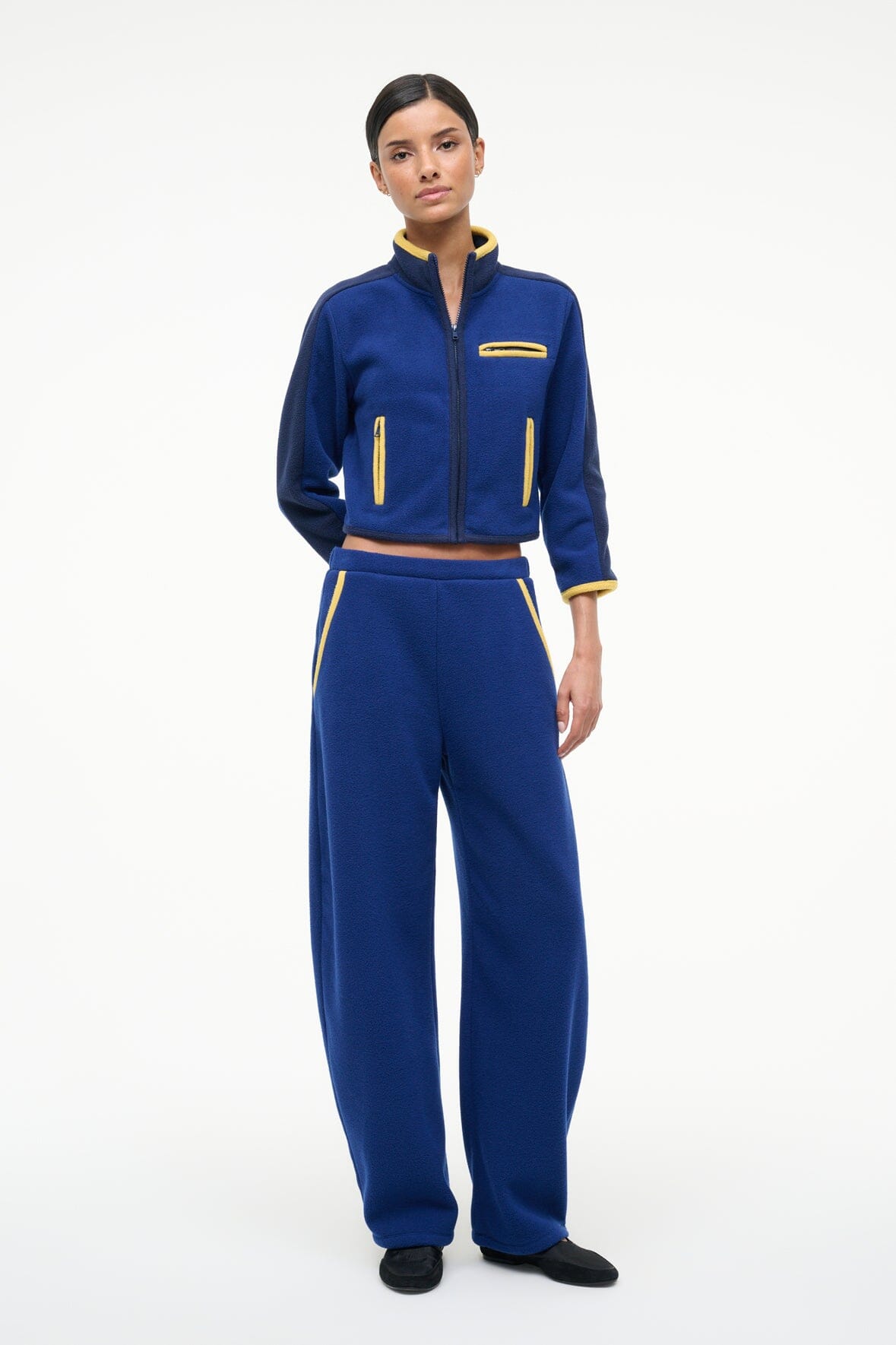 STAUD Sale Jeter Jacket Royal Chartreuse