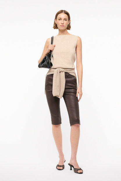 STAUD Sale Hanover Leather Capri Tiramisu
