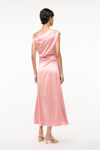 STAUD Sale Phare Silk Dress Rose