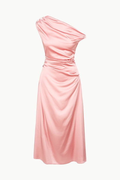 STAUD Sale Phare Silk Dress Rose
