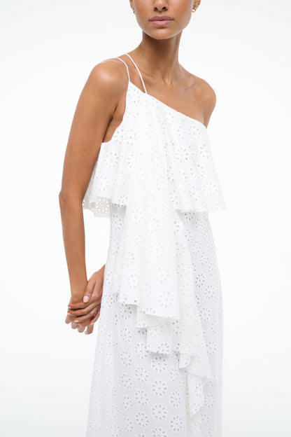 STAUD Sale Isa Dress White Eyelet