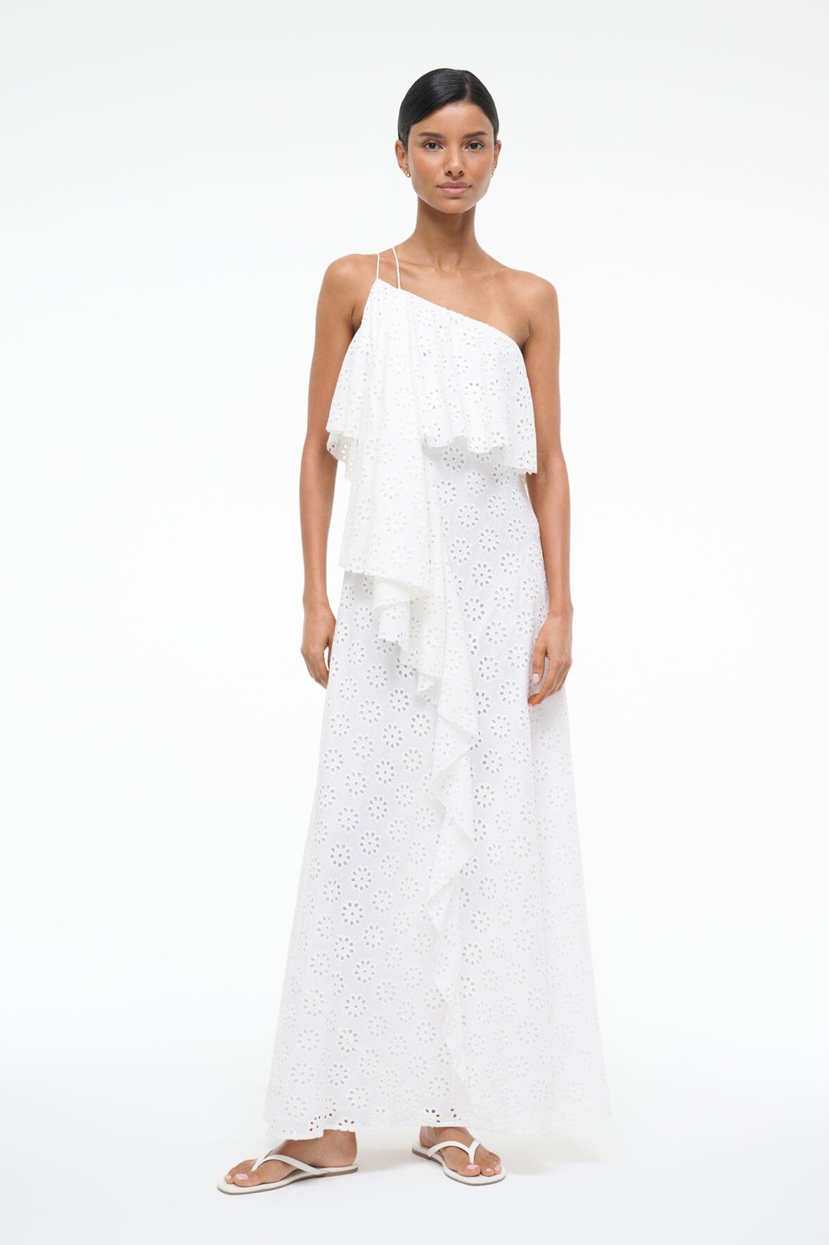 STAUD Sale Isa Dress White Eyelet