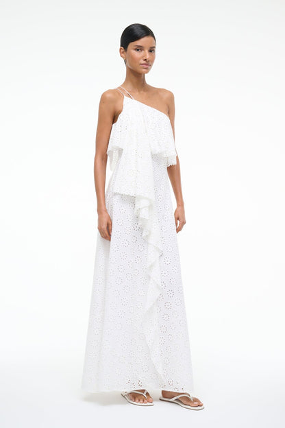 STAUD Sale Isa Dress White Eyelet