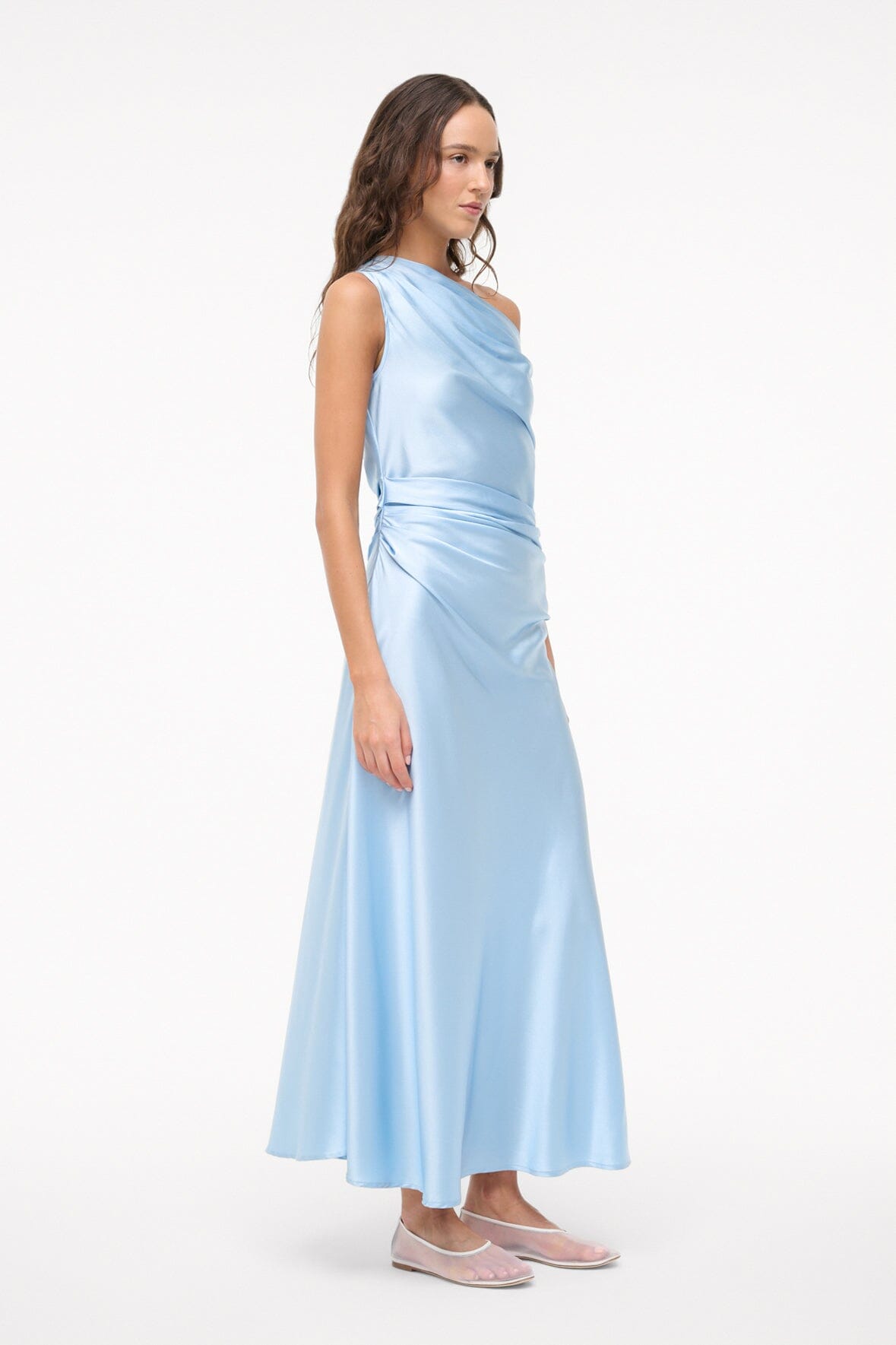 STAUD Sale Phare Silk Dress Cloud