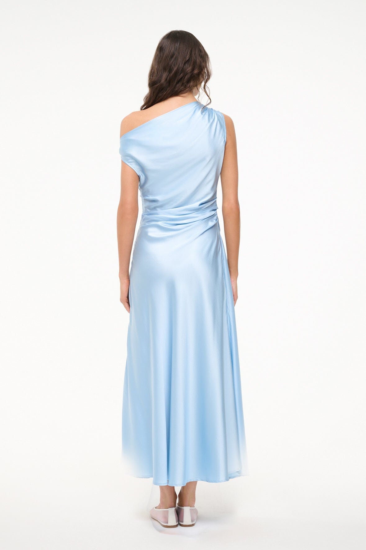 STAUD Sale Phare Silk Dress Cloud