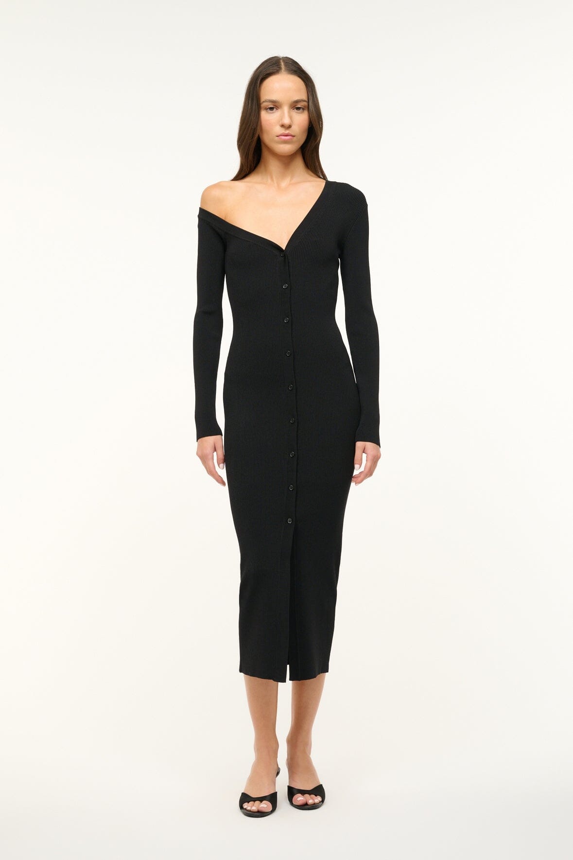 STAUD Sale Craftsman Sweater Dress Black