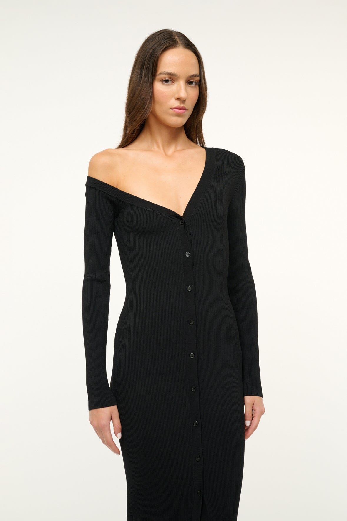 STAUD Sale Craftsman Sweater Dress Black