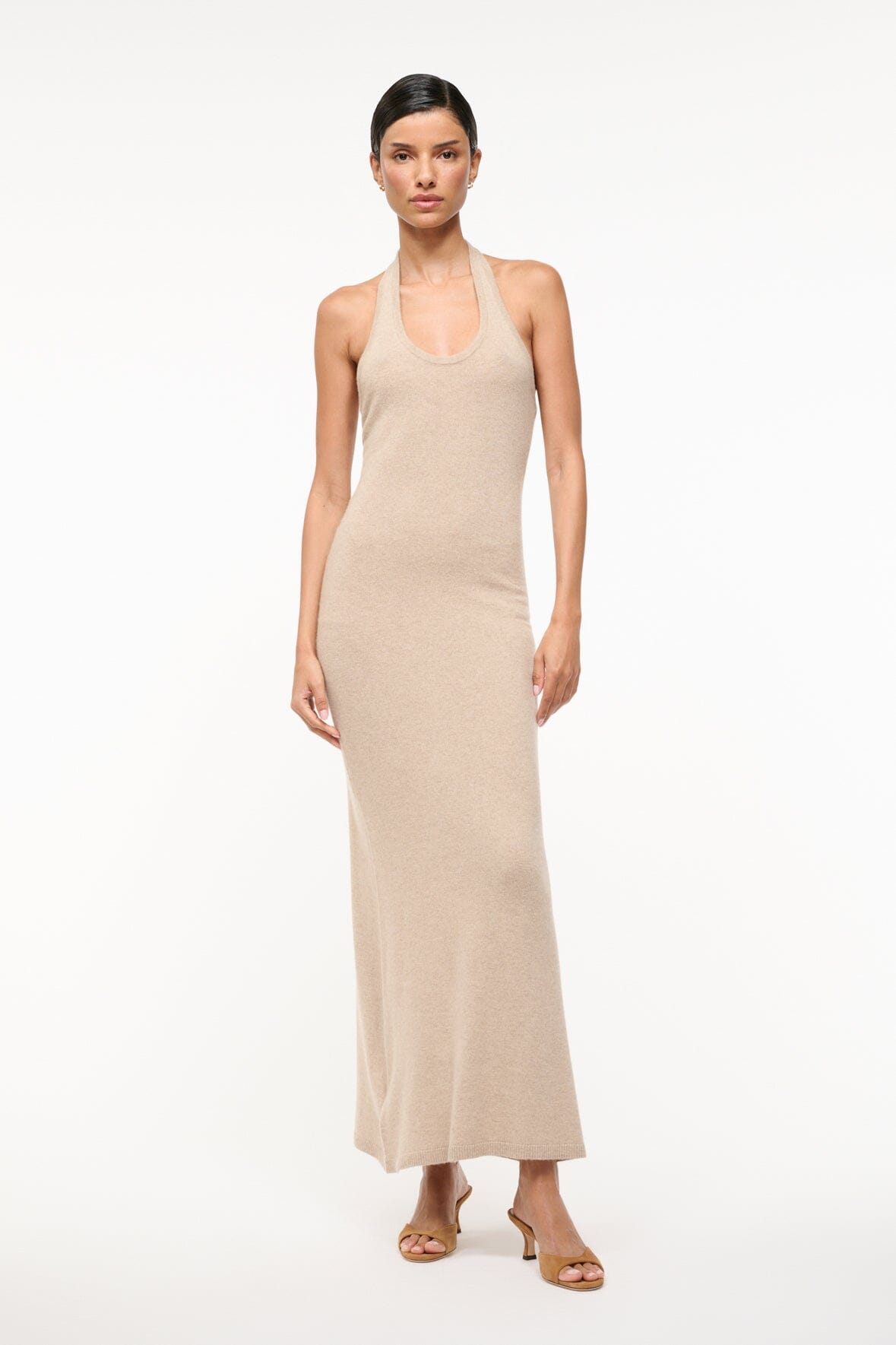 STAUD Sale Canela Cashmere Dress Stone