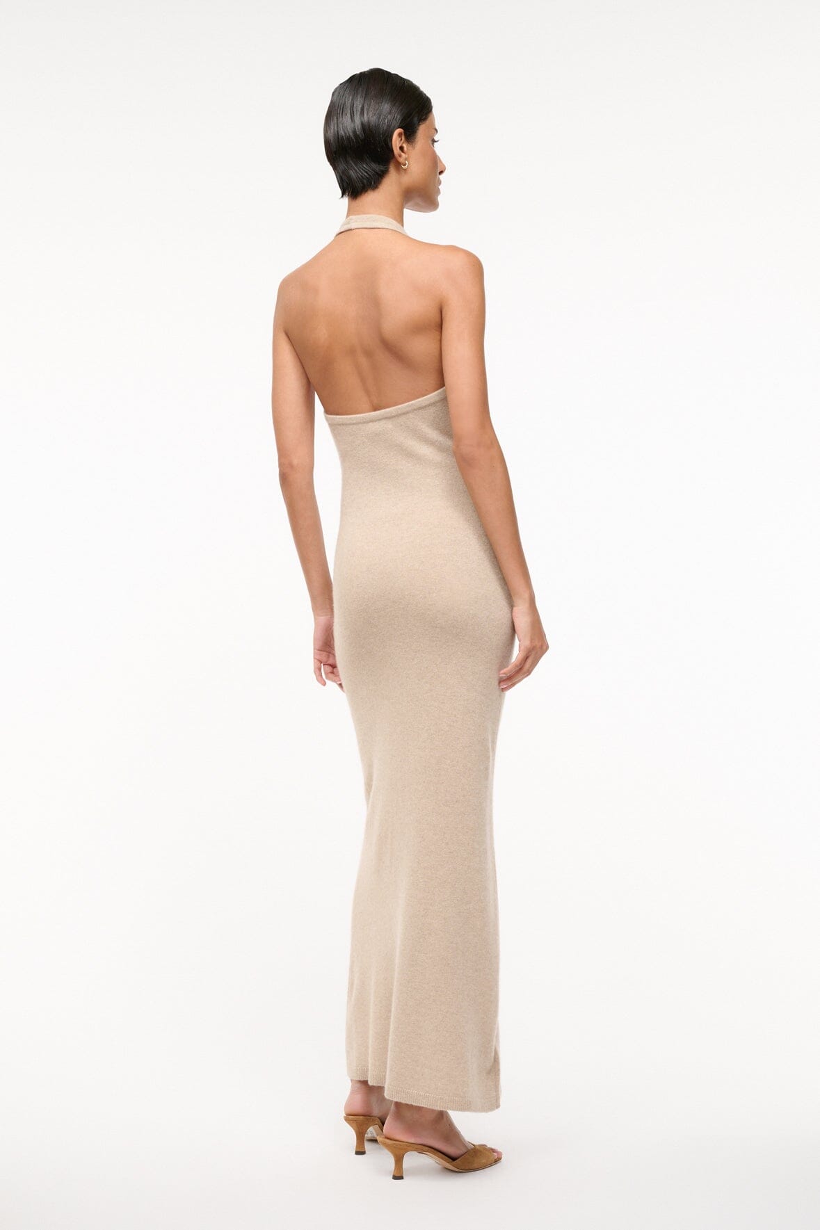 STAUD Sale Canela Cashmere Dress Stone