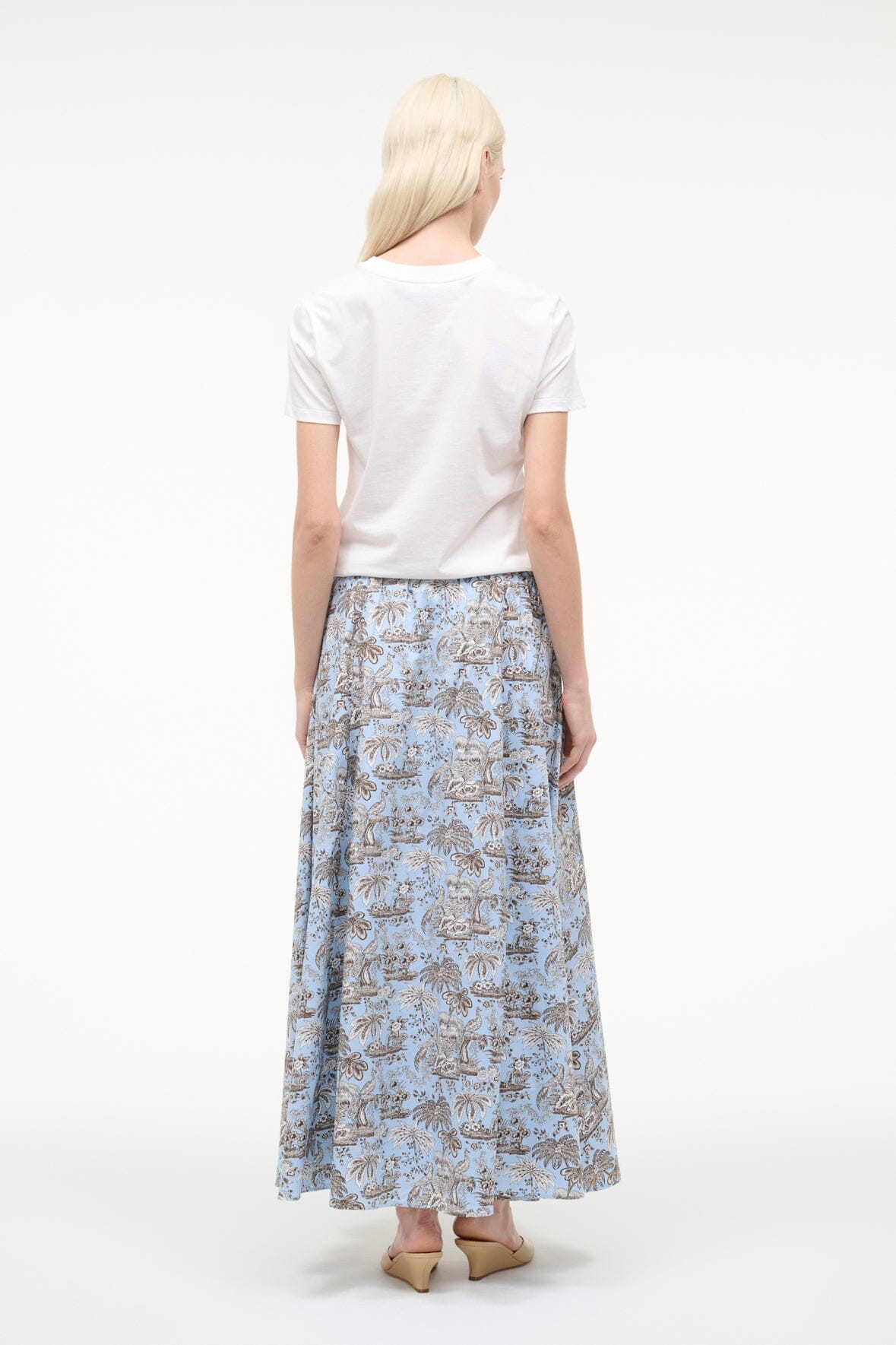 STAUD Sale Axel Skirt Sky Toile