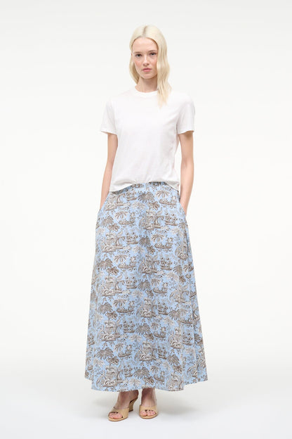 STAUD Sale Axel Skirt Sky Toile