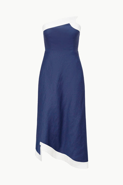 STAUD Sale Sirani Dress Navy White