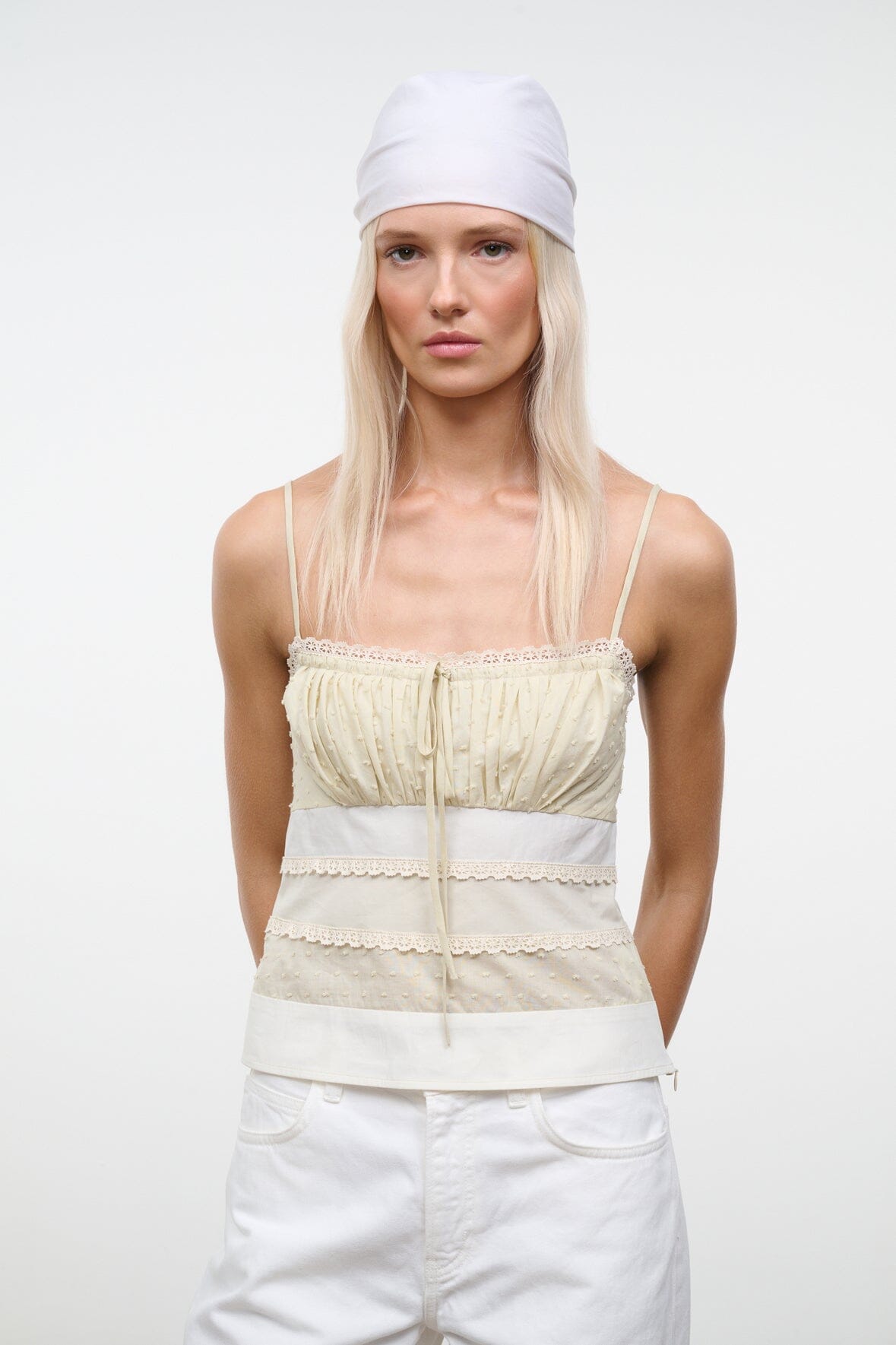 STAUD Sale Halie Top Ecru