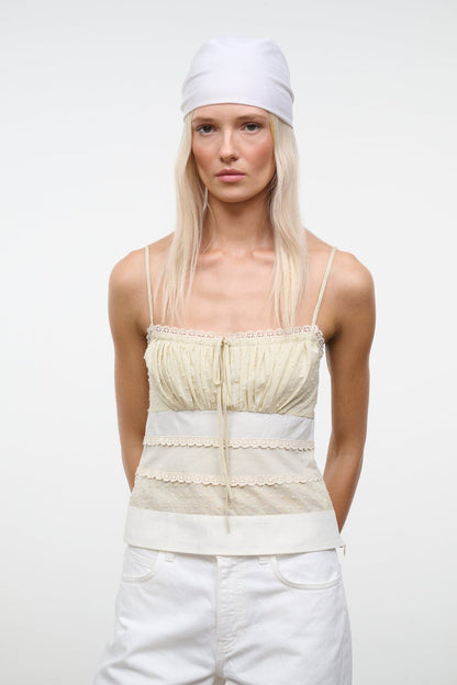 STAUD Sale Halie Top Ecru