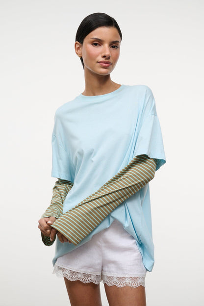 STAUD Sale William Tee Clarity Porto Stripe