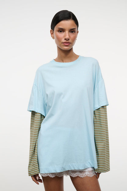 STAUD Sale William Tee Clarity Porto Stripe