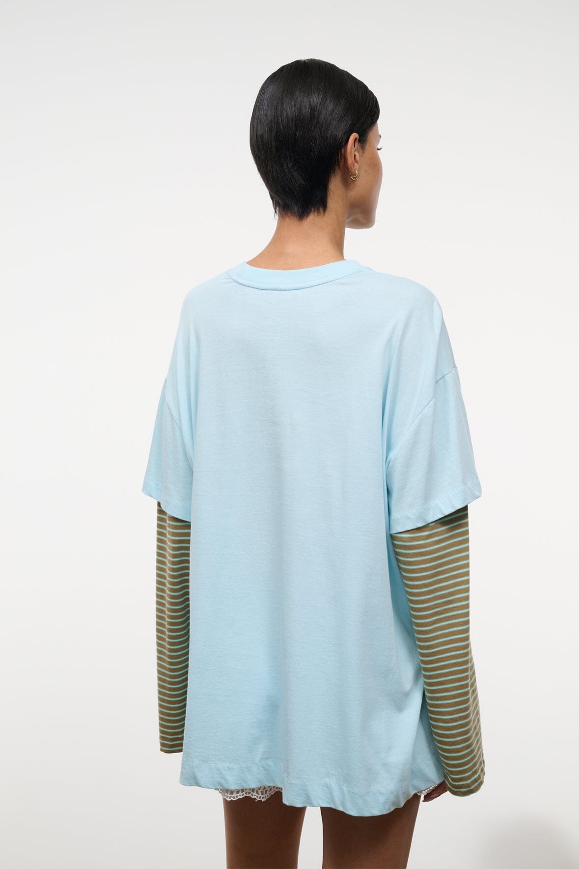 STAUD Sale William Tee Clarity Porto Stripe