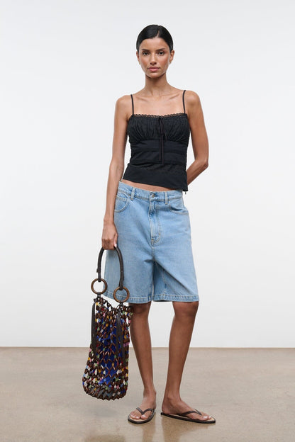 STAUD Sale Halie Top Black