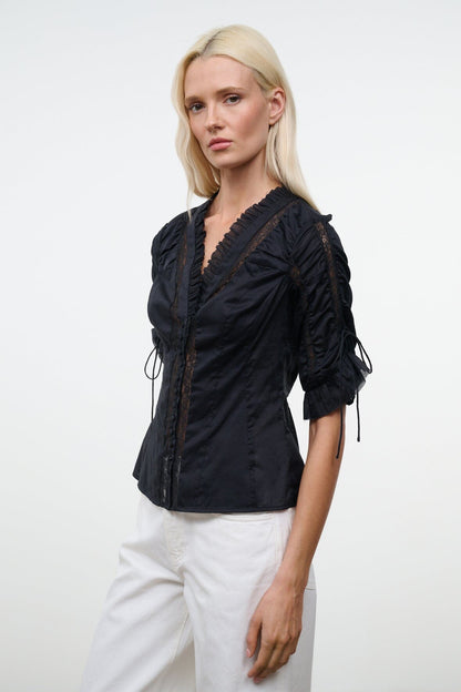 STAUD Sale Paolina Top Black