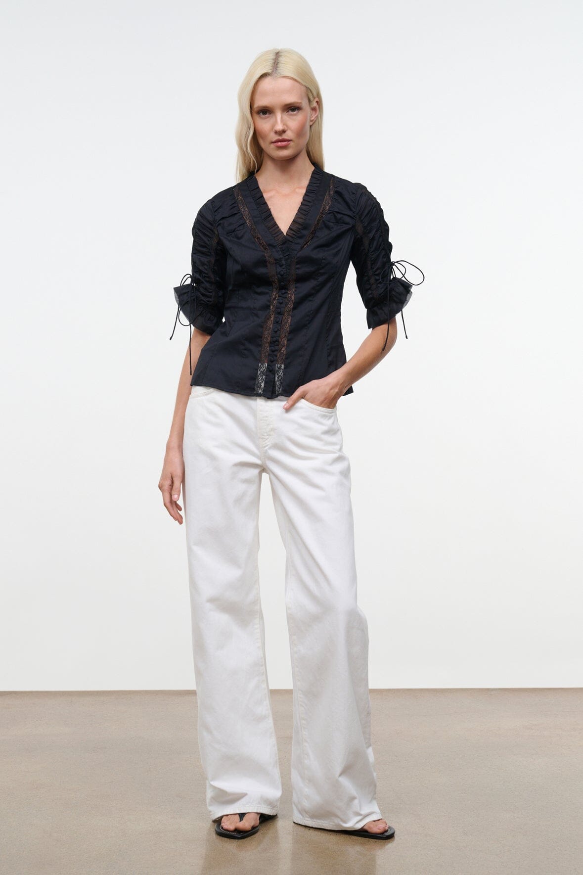 STAUD Sale Paolina Top Black