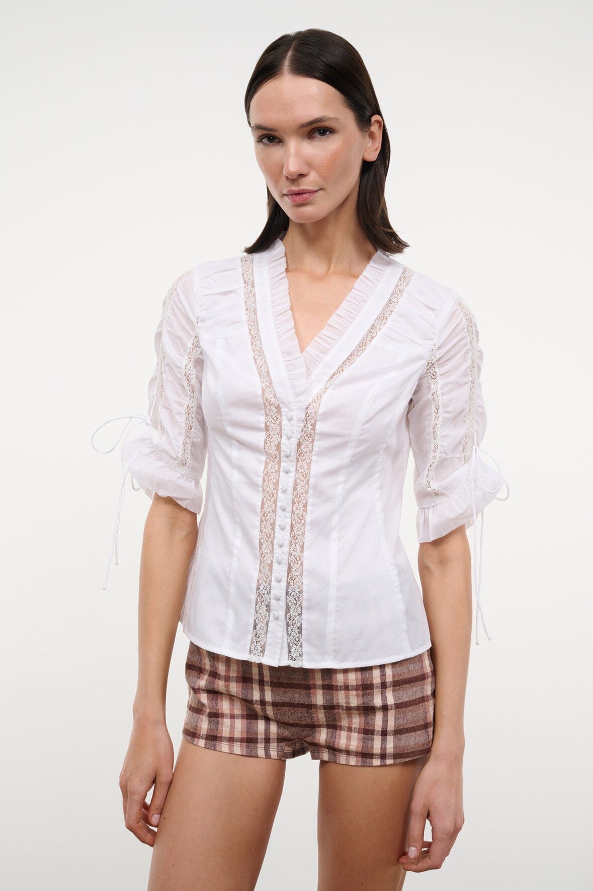 STAUD Sale Paolina Top Ivory