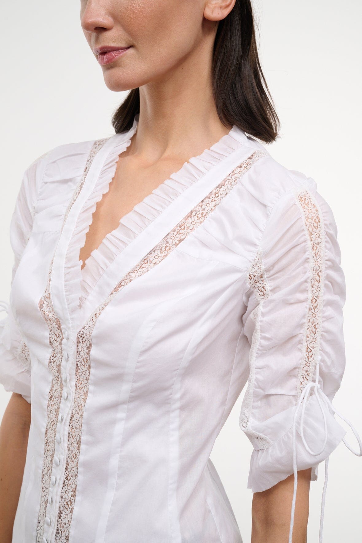 STAUD Sale Paolina Top Ivory