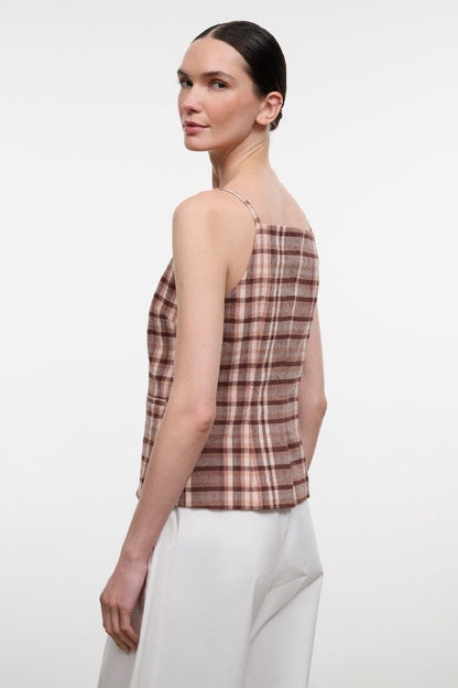 STAUD Sale Una Top Tuscany Plaid