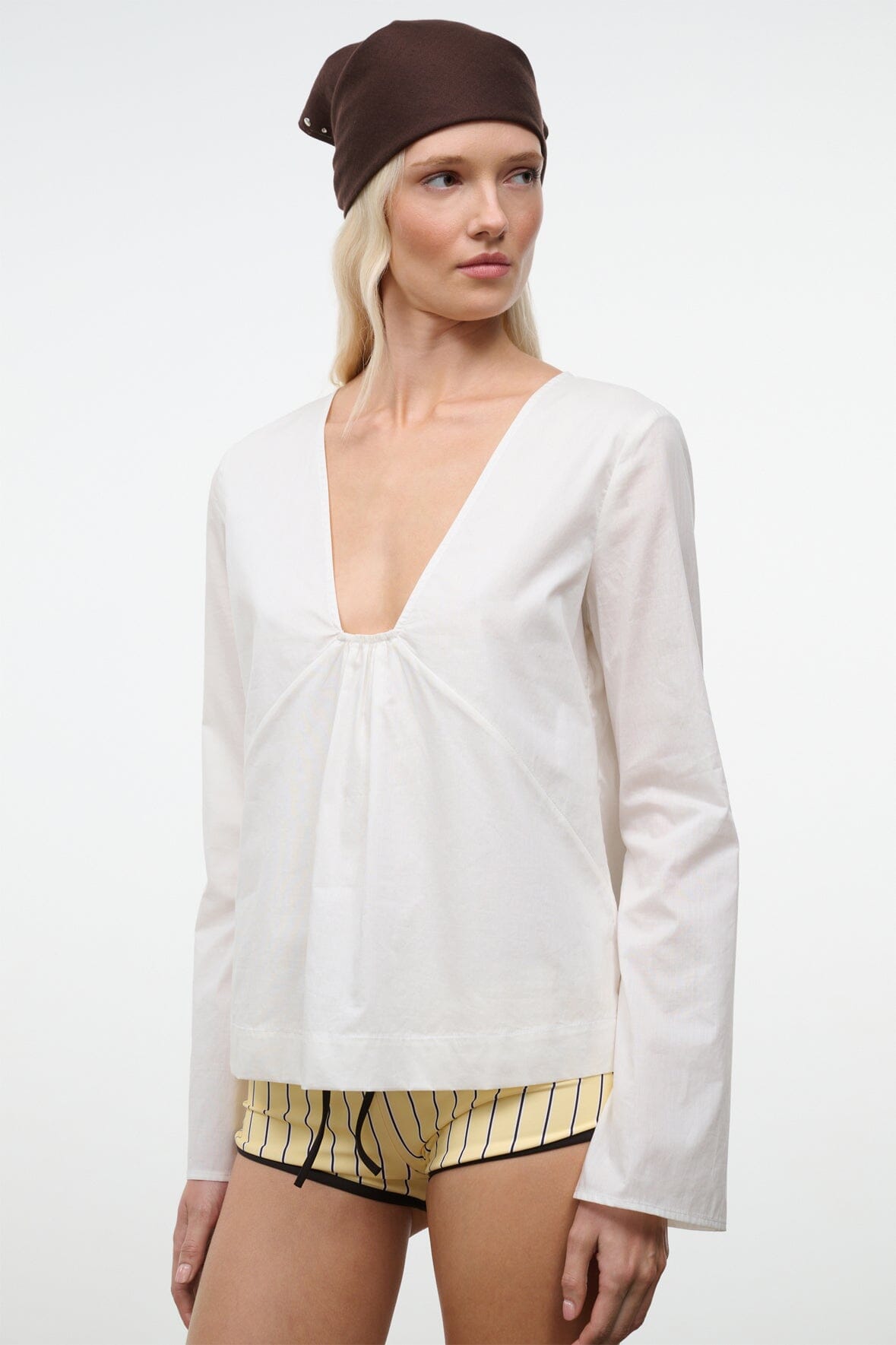 STAUD Sale Vivi Top Ivory
