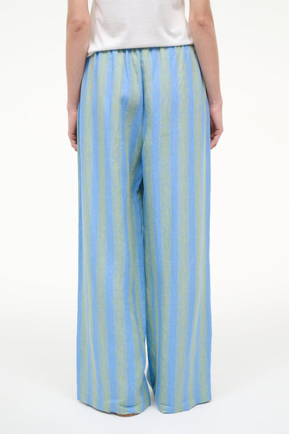 STAUD Sale Mateo Linen Pant Seaport Stripe