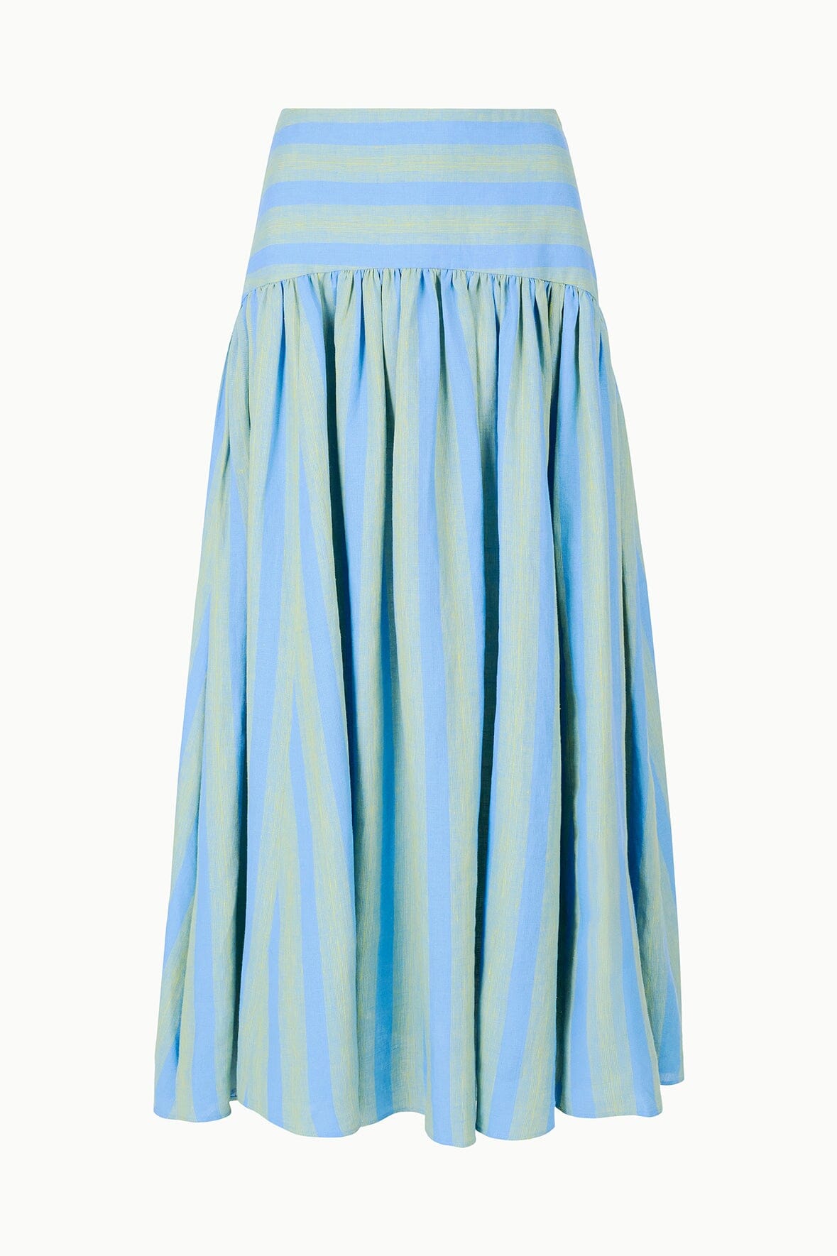 STAUD Sale Procida Linen Skirt Seaport Stripe