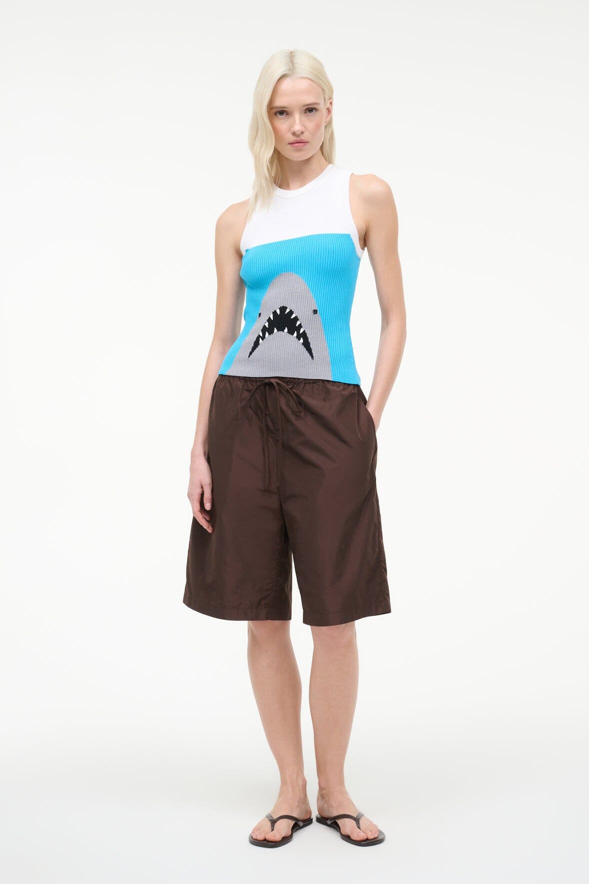 STAUD Sale Malia Tank Great White
