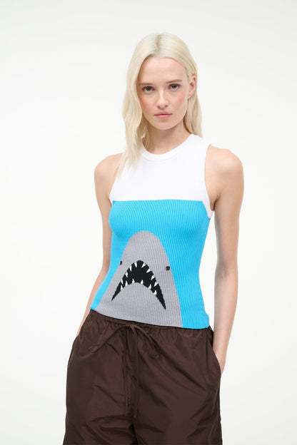 STAUD Sale Malia Tank Great White