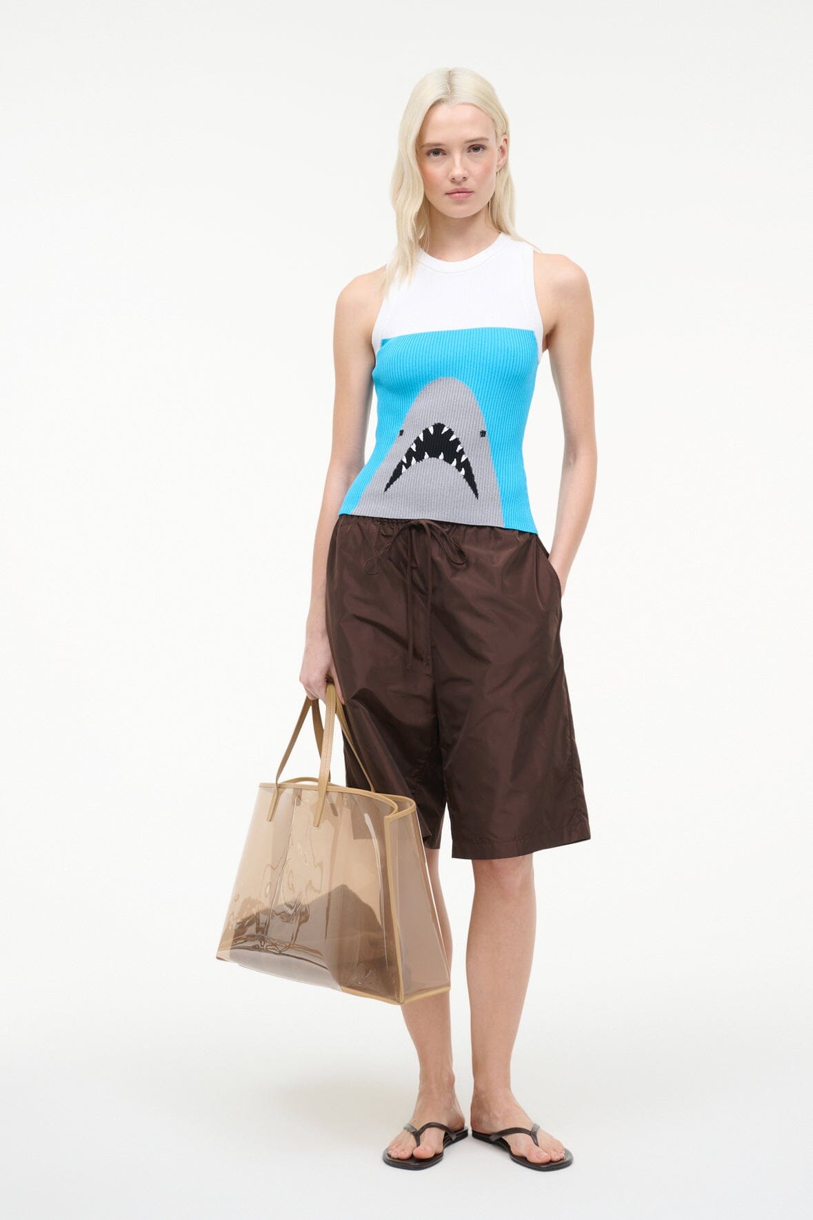 STAUD Sale Malia Tank Great White