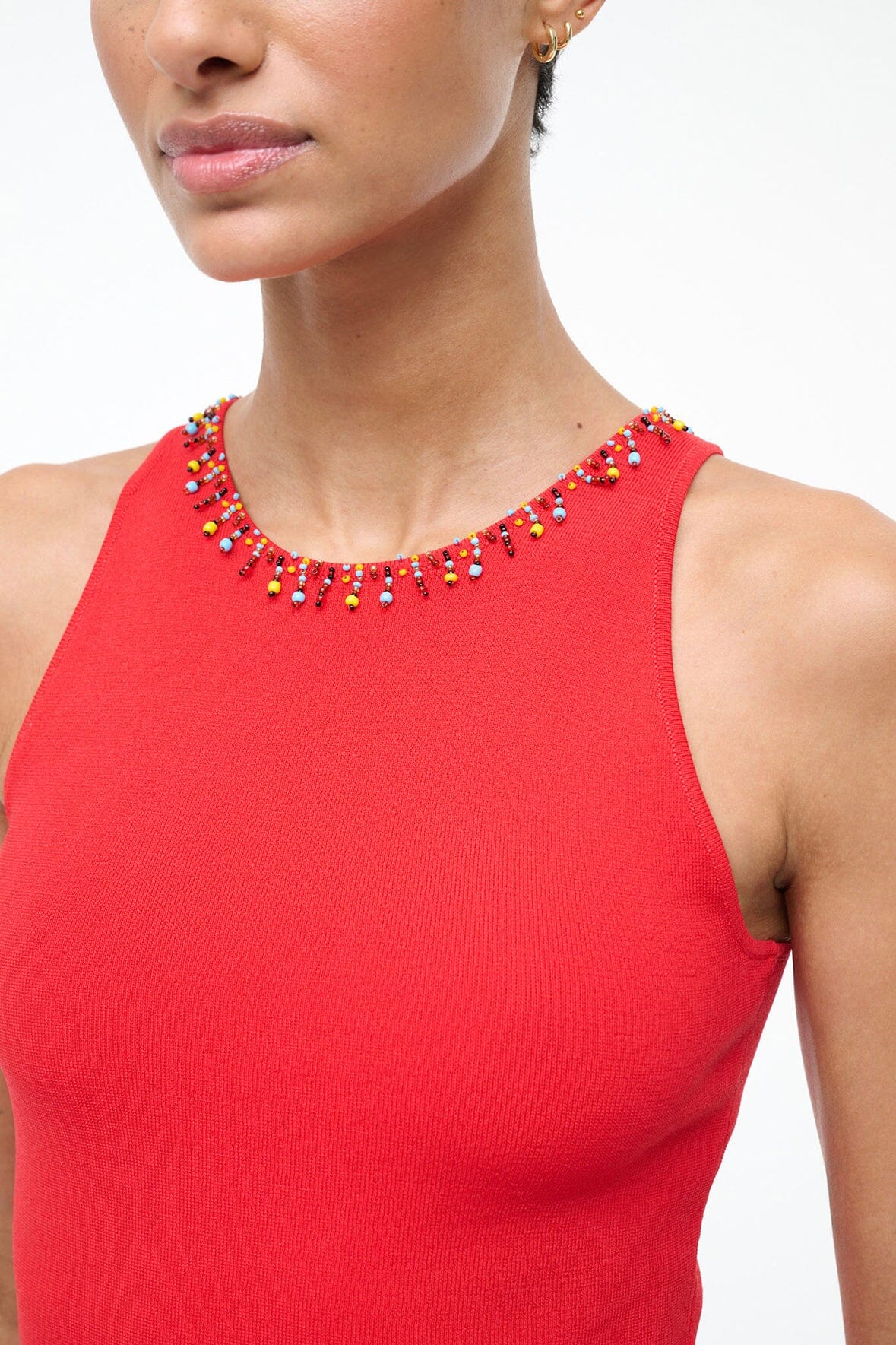 STAUD Sale Reina Top Red Rose