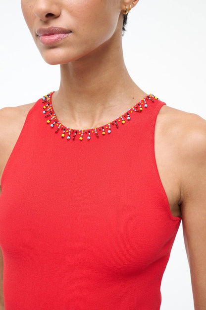 STAUD Sale Reina Top Red Rose