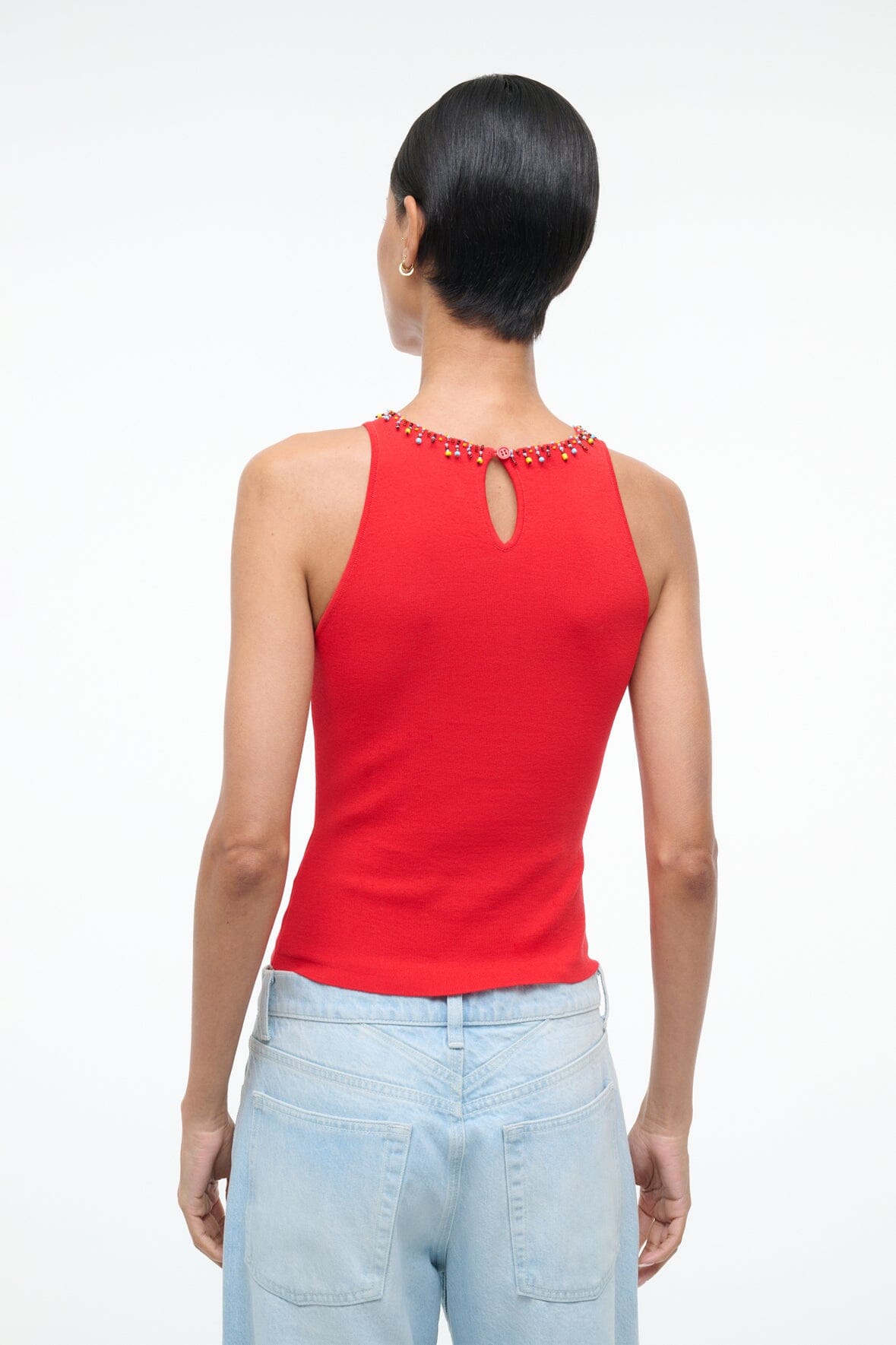 STAUD Sale Reina Top Red Rose