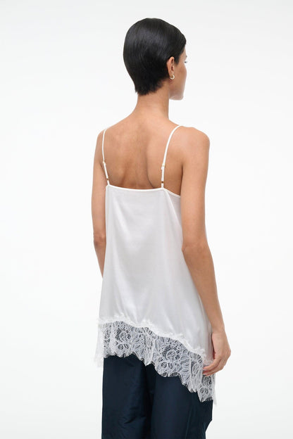 STAUD Sale Chloe Silk Cami Ivory