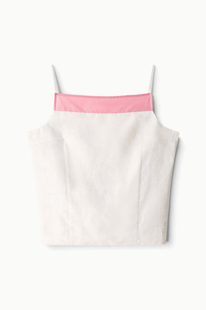STAUD Sale Maisie Linen Top Blush Canyon