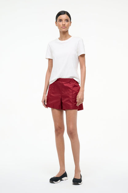 STAUD Sale Taurus Short Deep Red